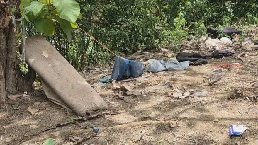 Área ocupada por habitantes de calle.
