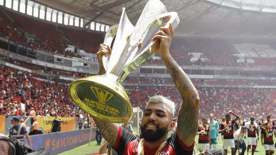 Gabigol con el uniforme del Flamengo
