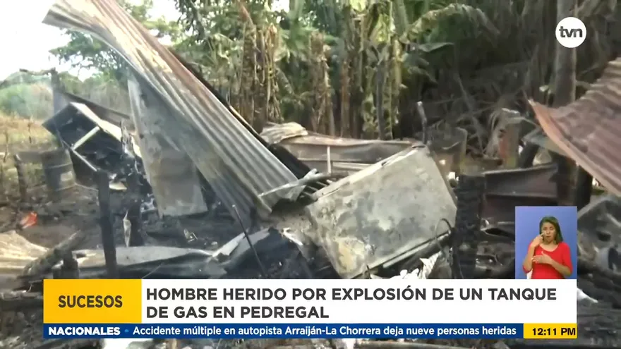 Explosión de tanque de gas deja un herido en Chiriquí