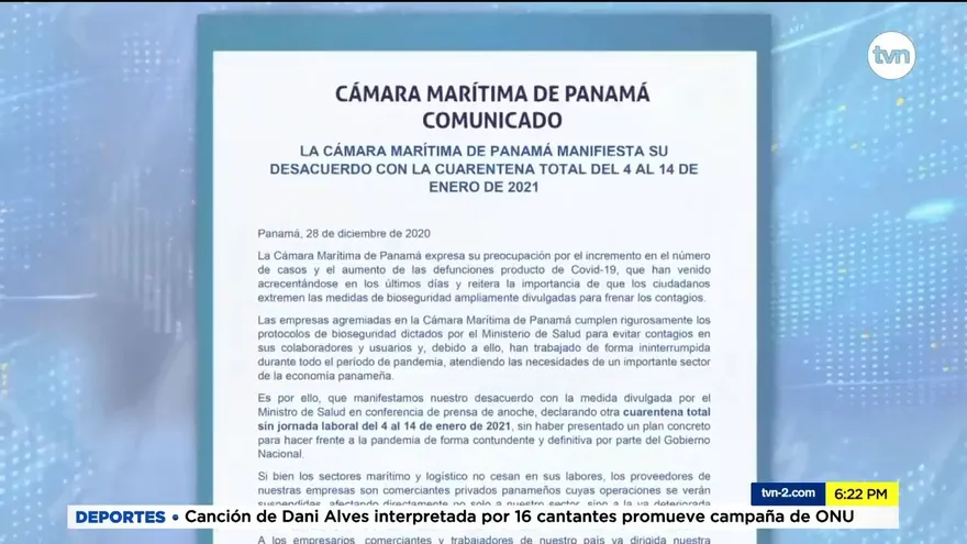 Empresarios reaccionan por anuncio de cuarentena total