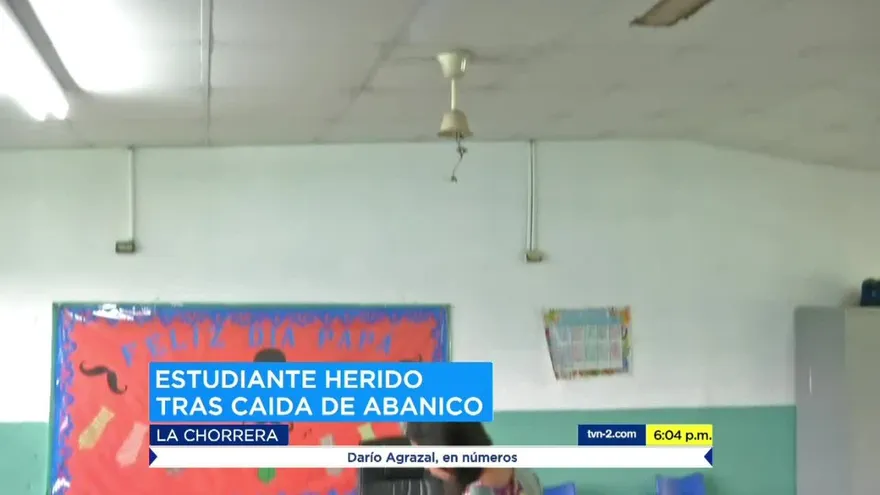 Un abanico cae sobre estudiante en escuela de La Chorrera
