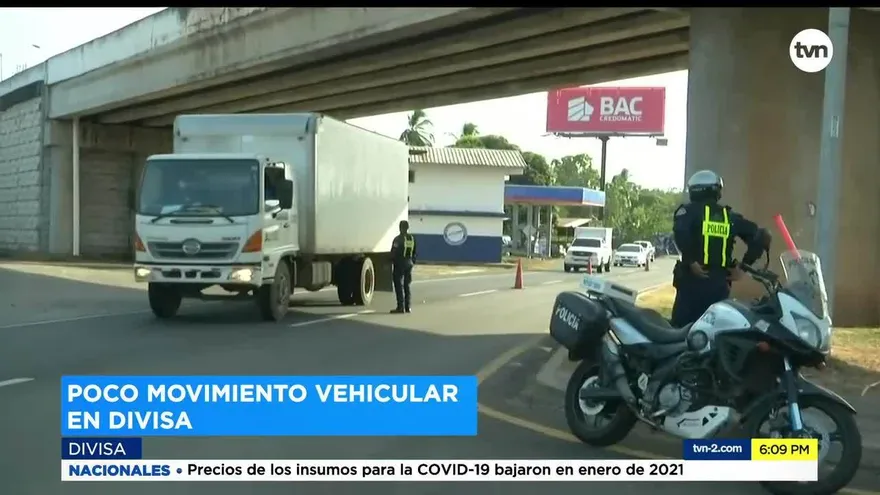 Poco movimiento vehicular en Divisa