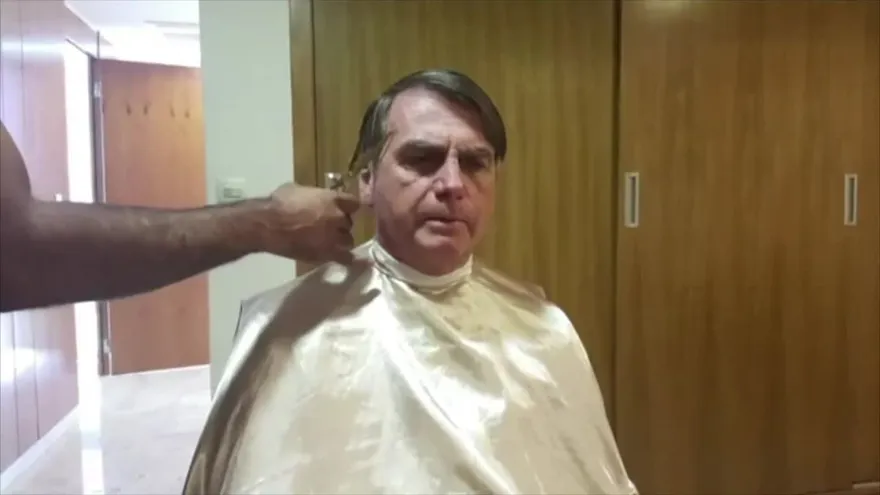 El polémico corte de pelo de Jair Bolsonaro