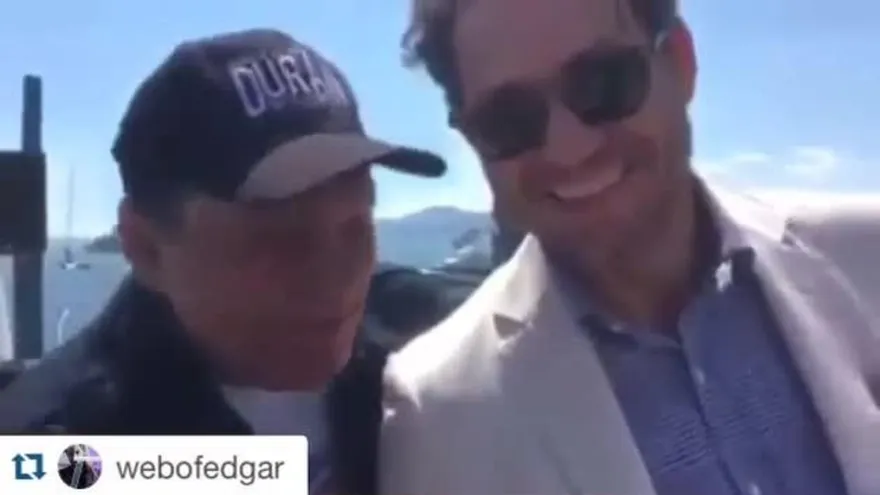 Roberto Durán se robó en "show" en el festival de Cannes junto a Edgar Ramírez