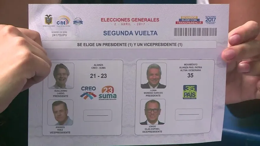 Ecuador elige presidente en balotaje clave