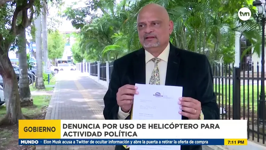 Presentan denuncia por uso de helicóptero del Servicio Nacional Aeronaval
