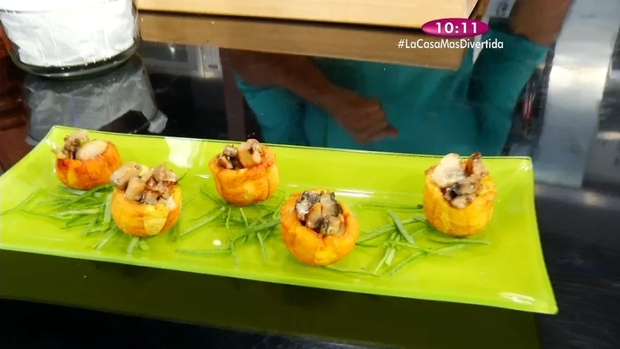 Receta - Patacones rellenos de Hongos