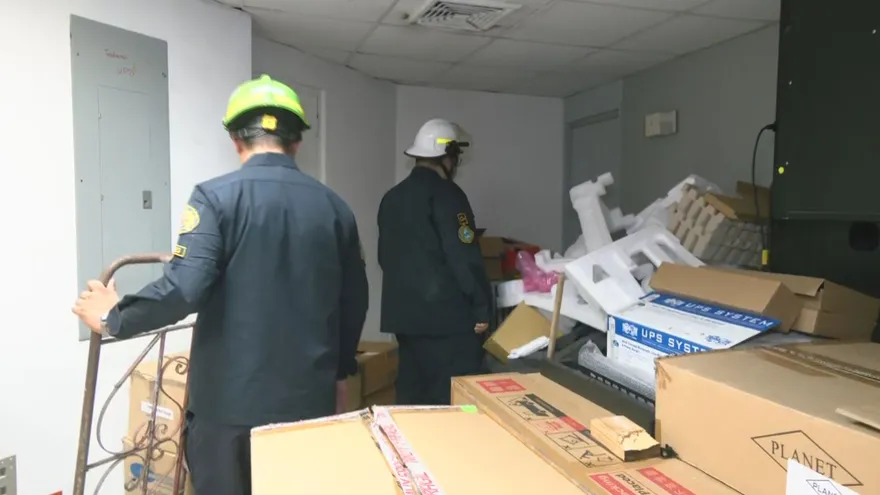 Realizan inspección en el edificio de la Lotería Nacional