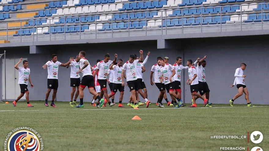 Costa Rica durante su entrenamiento en el Estadio Maracaná