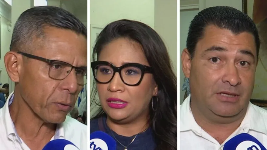 Luis Jiménez, Meredith Serracín y Emilio Batista