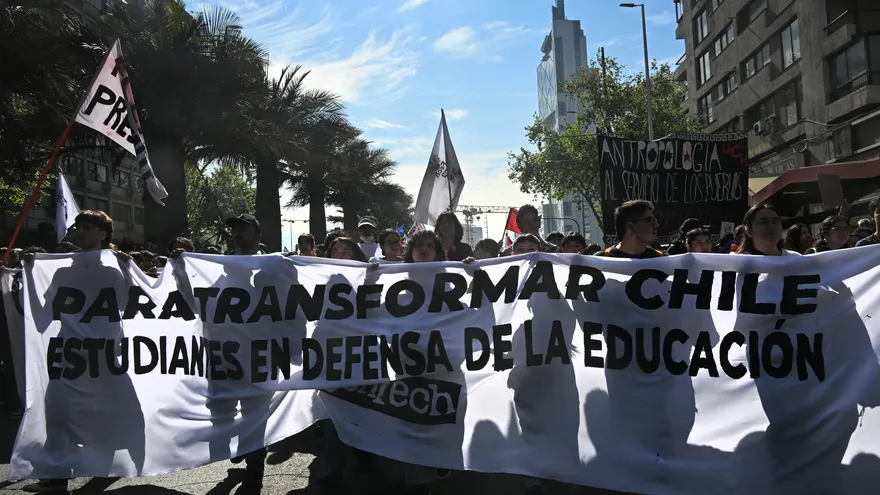 Manifestación de estudiantes en Chile.