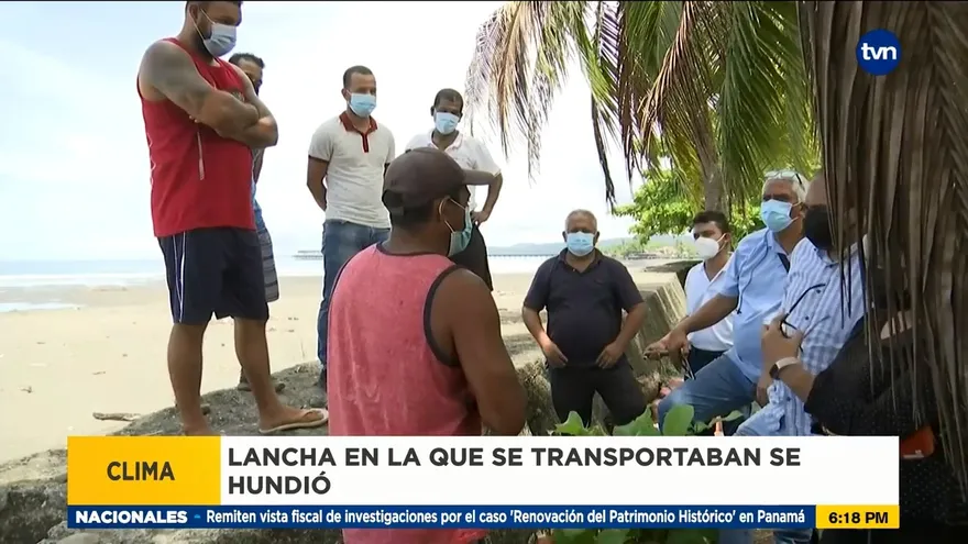 Grupo de pescadores sobreviven a lancha hundida