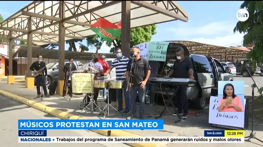 Músicos en Chiriquí protestan para pedir apoyo de MiCultura