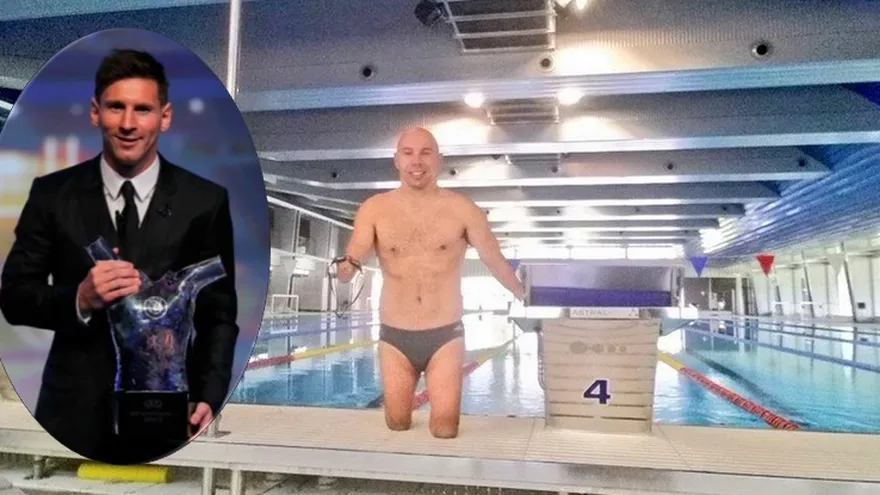 Paralímpico bromea con su parecido con el trofeo que le dieron a Messi