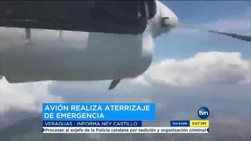 Avión aterriza de emergencia en Veraguas