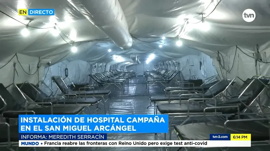 Sigue la instalación del hospital campaña en San Miguelito