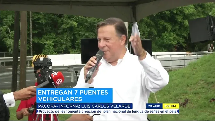 Varela inaugura 7 puentes en San Miguelito, Panamá Norte, Panamá Oeste y Panamá Este