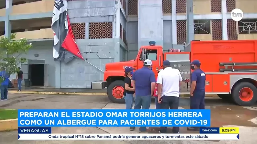 Autoridades en Veraguas adecuan estadio para albergar pacientes de COVID-19