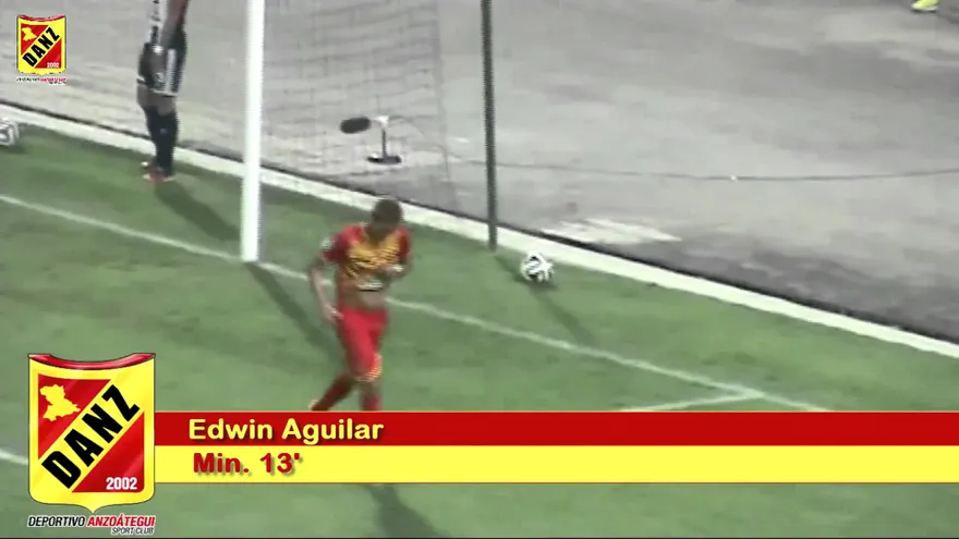 Edwin Aguilar anota en Venezuela con su club Deportivo Anzoátegui