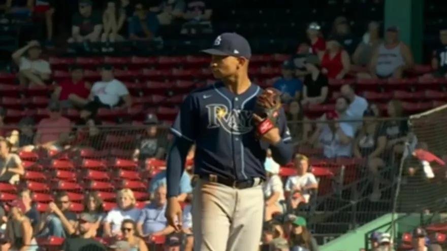 Actuación de Christian Bethancourt en el montículo con los Rays de Tampa Bay