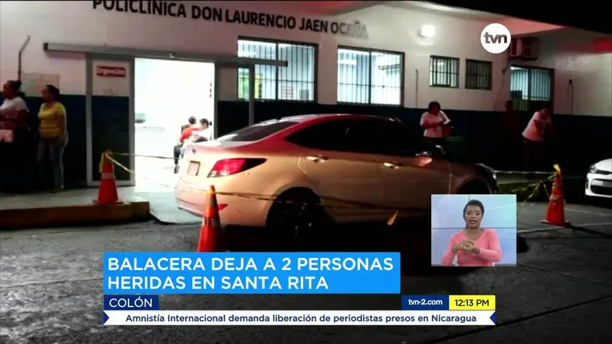 Balacera deja a dos personas heridas en Colón
