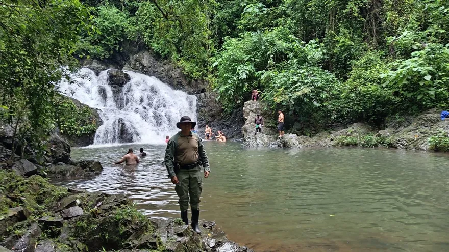 Cascada del río Chagres, cerrada luego de un deslave registrado este lunes 26 de octubre.