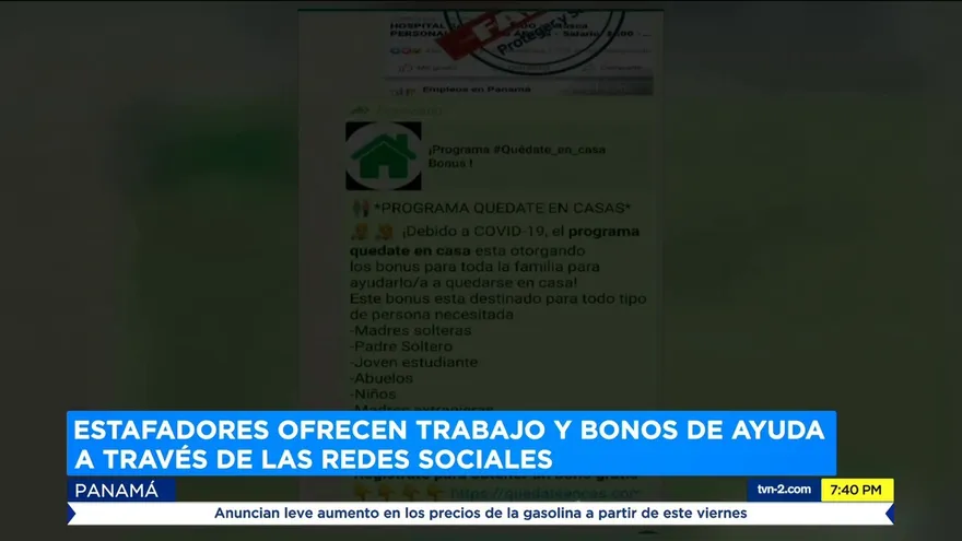 Estafadores ofrecen trabajo y bonos de ayuda a través de las redes sociales