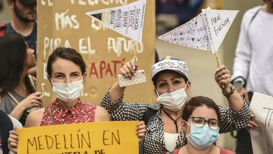 Estudiantes de todo el mundo salen a la calle contra el cambio climático. AFP