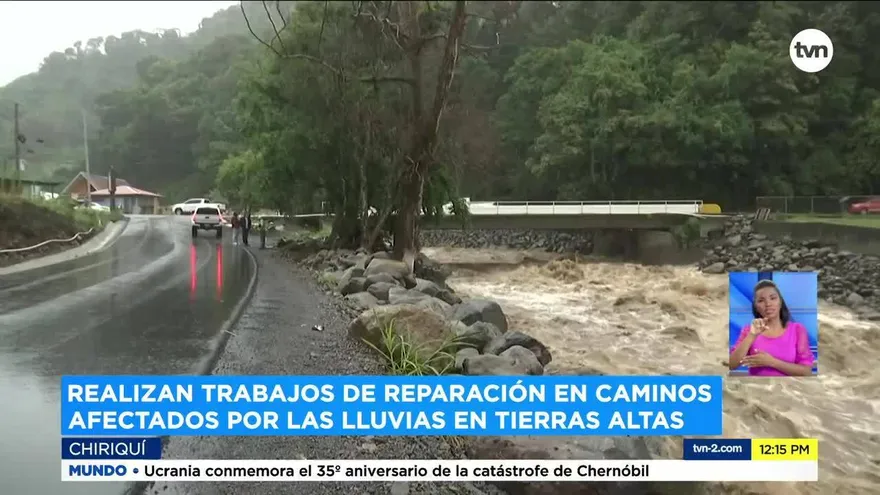 Trabajan en reparación de caminos afectados por las lluvias en Chiriquí