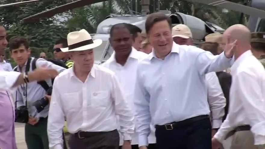 Presidentes Varela y Santos, reunidos en Darién