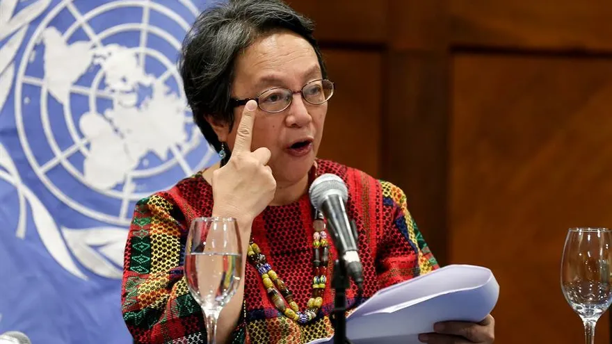 La Relatora Especial de la ONU para los Derechos de los Pueblos Indígenas, Victoria Tauli-Corpuz.