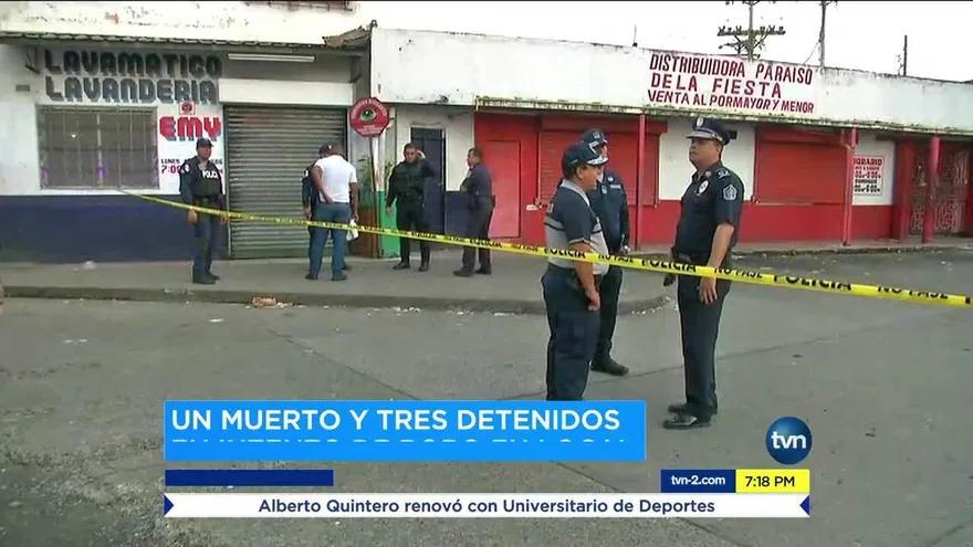 Un muerto y tres detenidos en intento de robo en local
