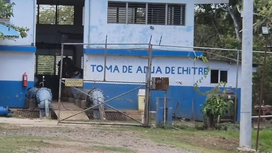 Toma de agua de la potabilizadora de Chitré