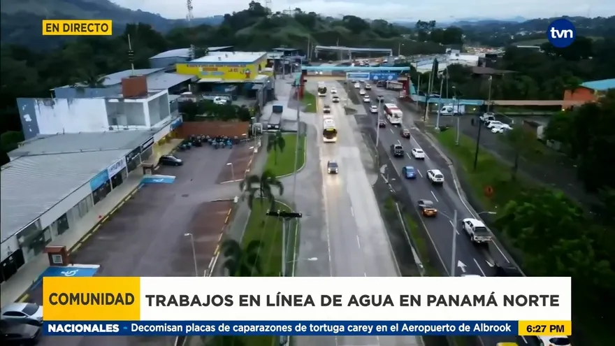 Trabajos en línea de agua en Panamá Norte la próxima semana