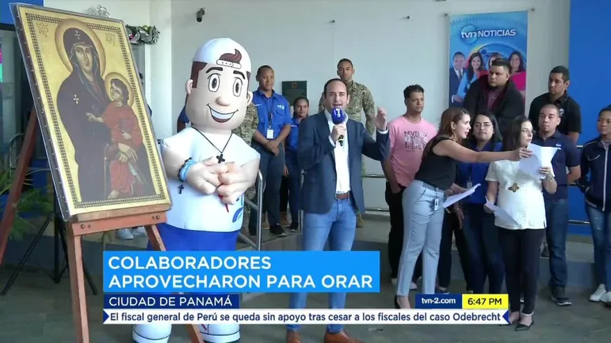 Símbolos de la JMJ llegan a TVN Media