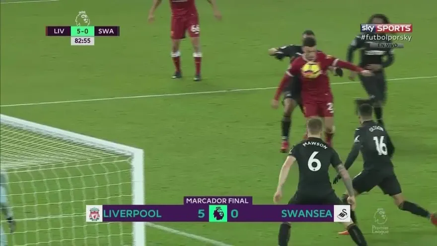Otra victoria más para el Liverpool esta vez ante el Swansea