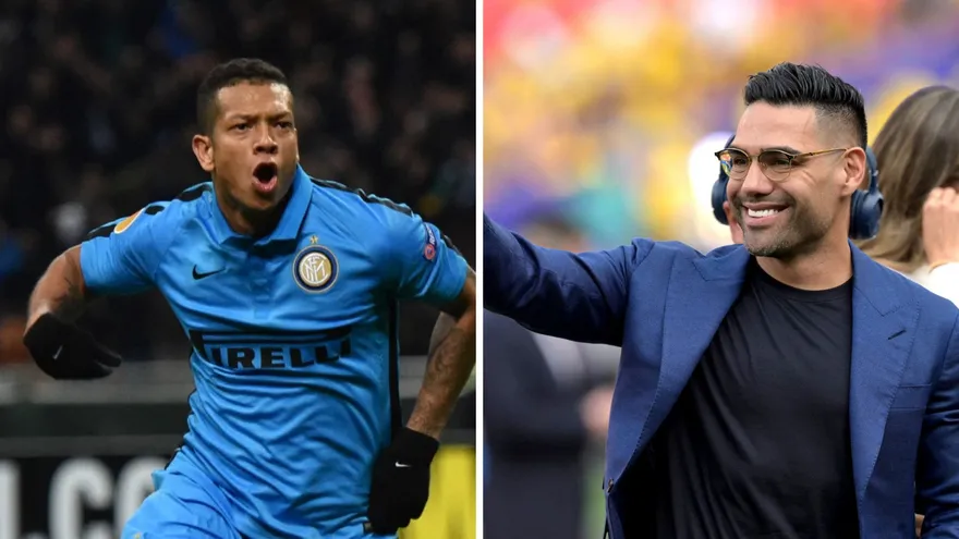 Fredy Guarín (i) y Radamel Falcao (d)