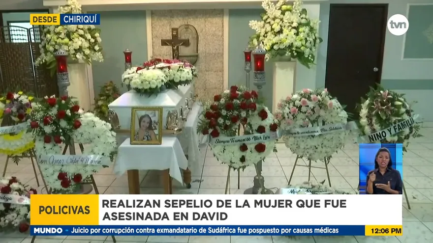 Realizan sepelio de empresaria asesinada en Chiriquí