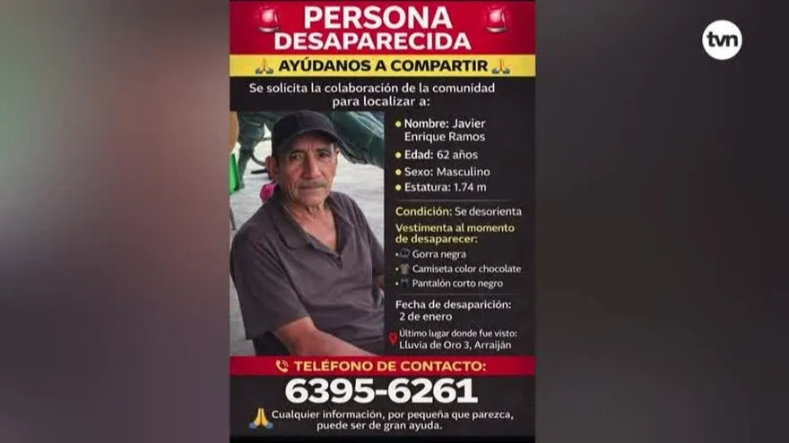Buscan a Enrique Ramos, desaparecido desde el 2 de enero
