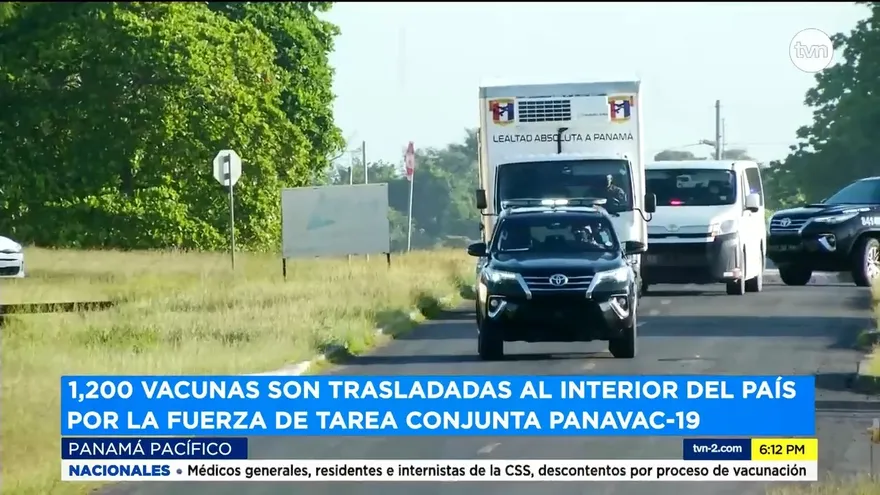 Traslado de vacunas al interior