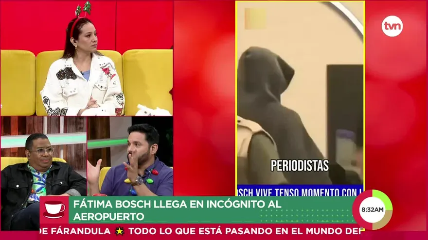 Fátima Bosch llega incógnita al areopuerto