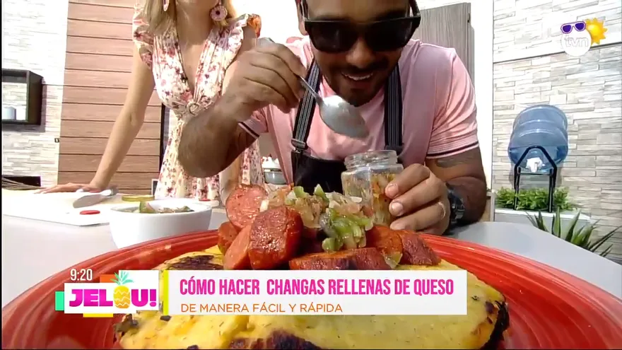 Receta: changas rellena de queso