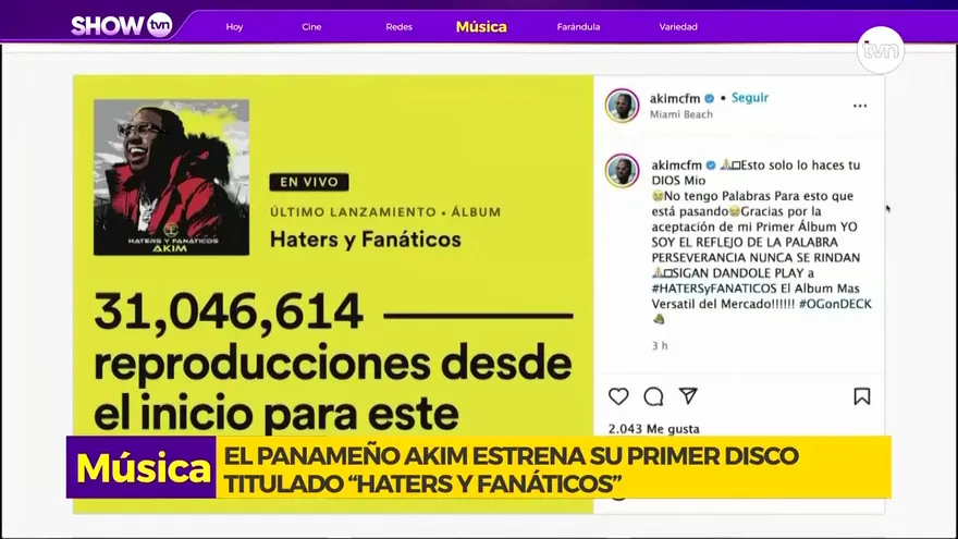 Akim lanzó su primer disco titulado “Haters y Fanáticos”
