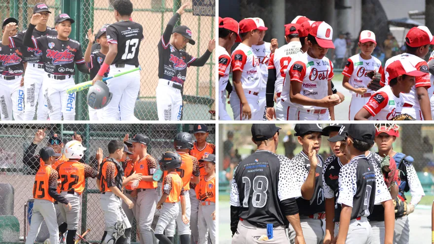 Equipos de béisbol u12 de Panamá Metro, Panamá Oeste, Los Santos y Chiriquí