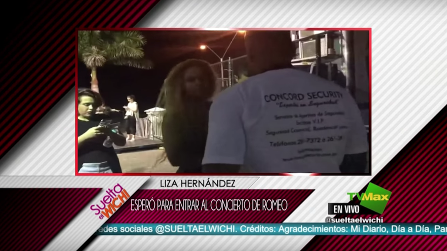 Liza Hernández tuvo que esperar para entrar al concierto de Romeo