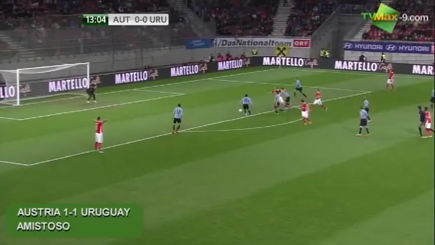Los goles del partido Austria 1-1 Uruguay