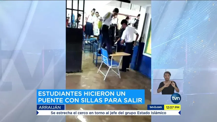 Suspenden clases en Escuela Cristóbal Adán Urriola luego de inundaciones