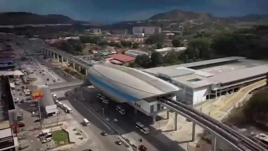 Vista de la estación del Metro de Villa Zaita y el intercambiador.