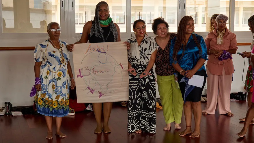 Participantes del Campamento de Mujeres Afropolíticas