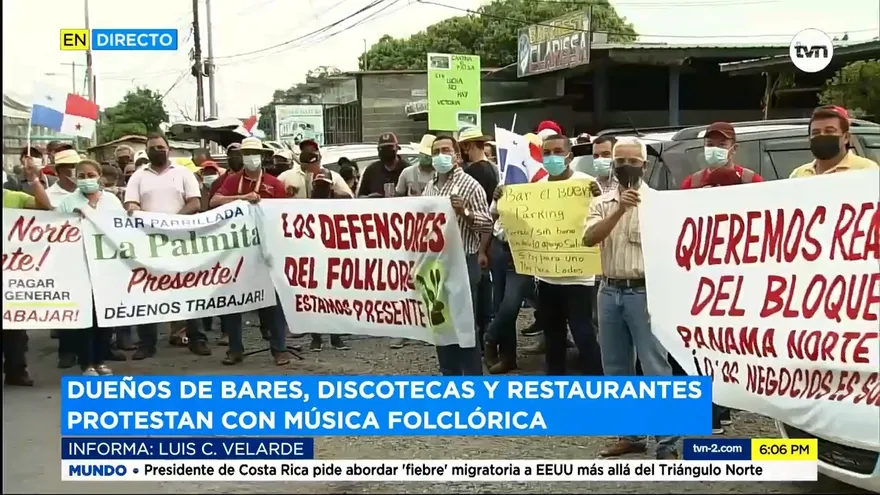 Dueños de bares y discotecas protestan en la 24 de Diciembre